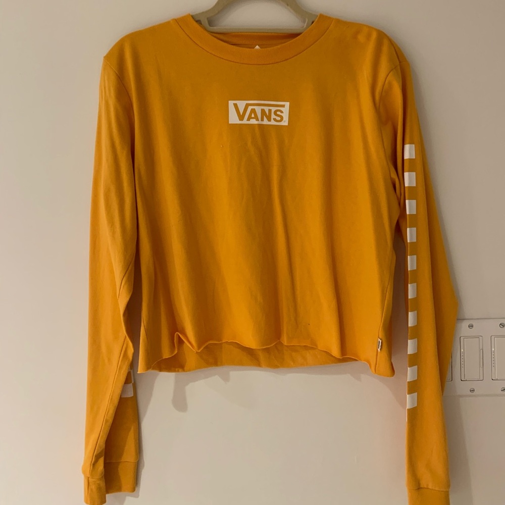 Yellow Vans long sleeve tee